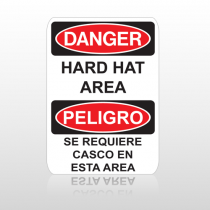 OSHA Danger Hard Hat Area Peligro Se Requiere Casco En Esta Area