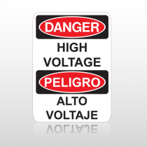 OSHA Danger High Voltage Peligro Alto Voltaje