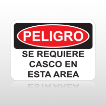 OSHA Peligro Casco En Esta Area