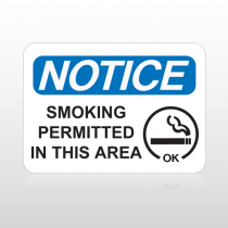OSHA Notice Smoking Permitted in This Area