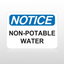 OSHA Notice Non-Potable Water