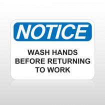 Osha Notice Wash Hands Before Returning To Work