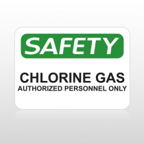 OSHA Safety Chlorine Gas Authorized Personnel Only