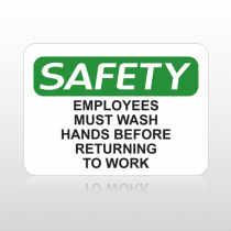 OSHA Safety Employees Must Wash Hands Before Returning To Work