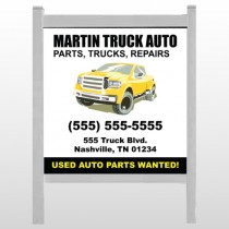 Black & Yellow Truck 117 48"H x 48"W Site Sign