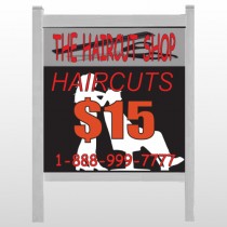 Haircut Scissors 644 48"H x 48"W Site Sign
