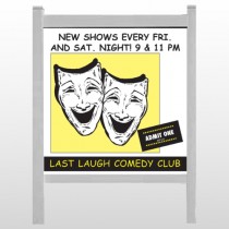 Comedy Mask 516 48"H x 48"W Site Sign