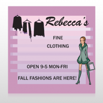 Fine Clothing 531 Site Sign