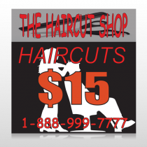 Haircut Scissors 644 Site Sign