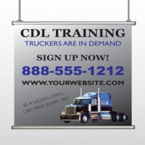 CDL Training 155 Hanging Banner