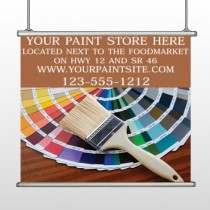 Paint Brushes 256 Hanging Banner