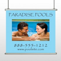 Paradise Pool 529 Hanging Banner