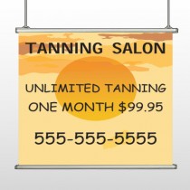 Tanning Sun 296 Hanging Banner