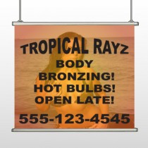 Tropical Rayz Tan 490 Hanging Banner