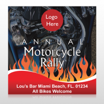 Motorcycle Flame 107 Banner
