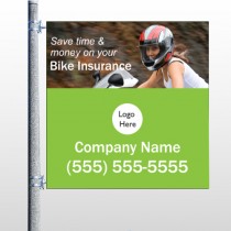 Bike Insurance 110 Pole Banner