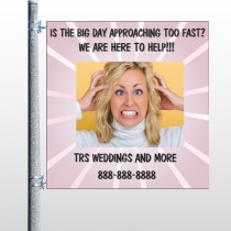 Crazy Wedding 411 Pole Banner