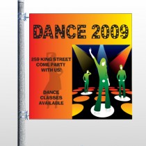 Dance Disco 518 Pole Banner