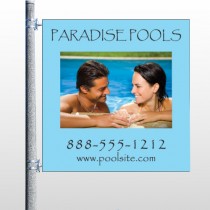 Paradise Pool 529 Pole Banner