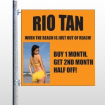 Rio Tan Beach 489 Pole Banner