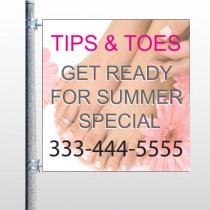 Tips And Toes 488 Pole Banner