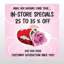 Pink Rose Hide Ring 400 Custom Sign