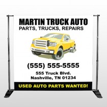 Black & Yellow Truck 117 Pocket Banner Stand