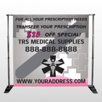 Caduceus Med 503  Pocket Banner Stand