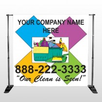 Cleaning Supplies 451 Pocket Banner Stand