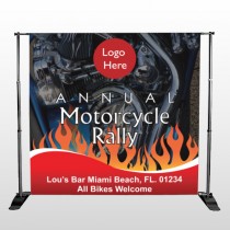 Motorcycle Flame 107 Pocket Banner Stand