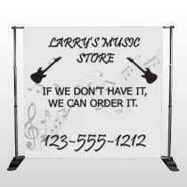 Silhouette Guitar 371 Pocket Banner Stand