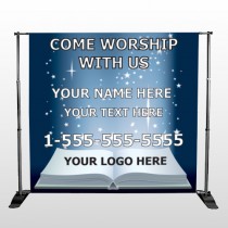 Worship With Us 02 Pocket Banner Stand