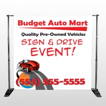 Budget Auto Mart 116 Pocket Banner Stand