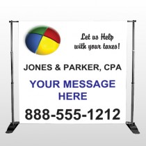 Pie Taxes 172 Pocket Banner Stand