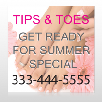 Tips & Toes 488 Custom Sign