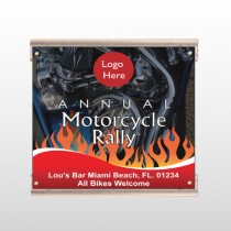 Motorcycle Flame 107 Track Sign