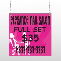 Elegant Nails 643 Window Sign