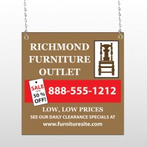 Outlet Chair 527 Window Sign