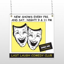 Comedy Mask 516 Window Sign