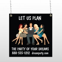 Party Planning 519 Window Sign