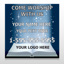 Worship With Us 02 Custom Sign