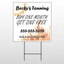 Flaming Suntan 298 Wire Frame Sign