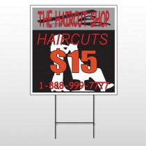 Haircut Scissors 644 Wire Frame Sign