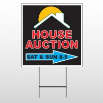 Auction Right Arrow 729 Wire Frame Sign