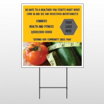 Healthy Tomato 404 Wire Frame Sign