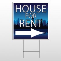 House Rent Night City 711 Wire Frame Sign