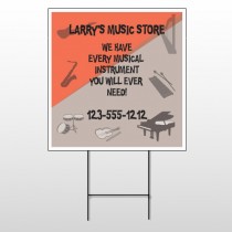 Larry Music Store 372 Wire Frame Sign