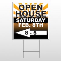 Open Left Arrow 714 Wire Frame Sign