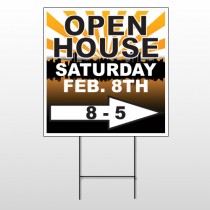 Open Right Arrow 715 Wire Frame Sign