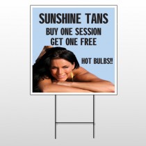 Sunshine Tans 297 Wire Frame Sign